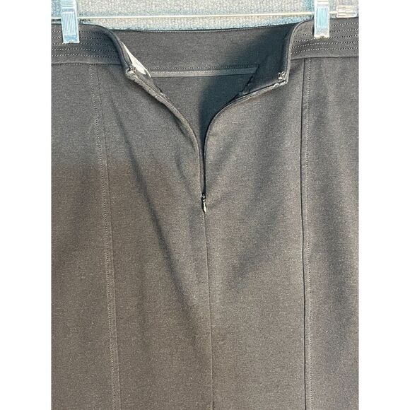 Liz Claiborne Mini Pencil Skirt High Waisted Back Slit Stretch Black Womens 8 - Picture 7 of 11